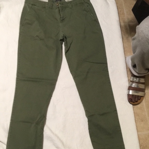 light olive green pants